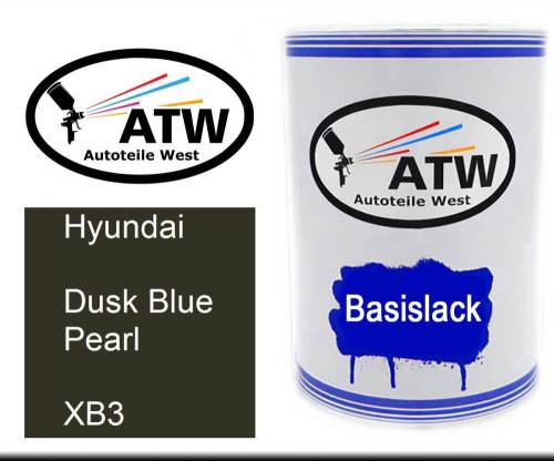 Hyundai, Dusk Blue Pearl, XB3: 500ml Lackdose, von ATW Autoteile West.